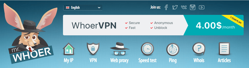 Best Free Proxy Sites List in the World | Anonymous Browsing WHOER.NET